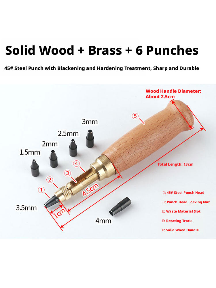 DIY Punch Punch Punch Artifact Air Eye Clothes Leather Tool Punch Leather Goods Shoes Open Hole Belt Punch