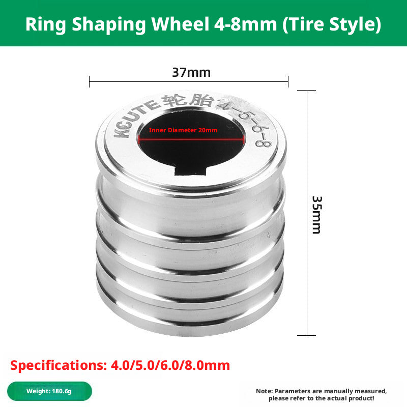 KCUTE Manual Ring Shaping Machine – 40+ Roller Wheels, for Gold/Silver
