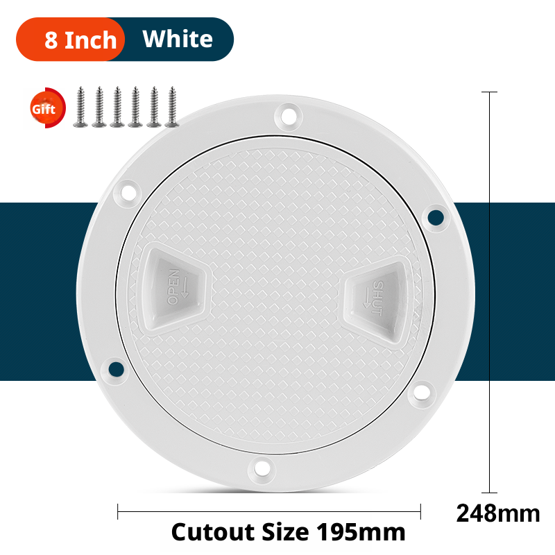 Boat Deck Hatch Cover — Round & Square ABS Inspection Port with Rubber Seal