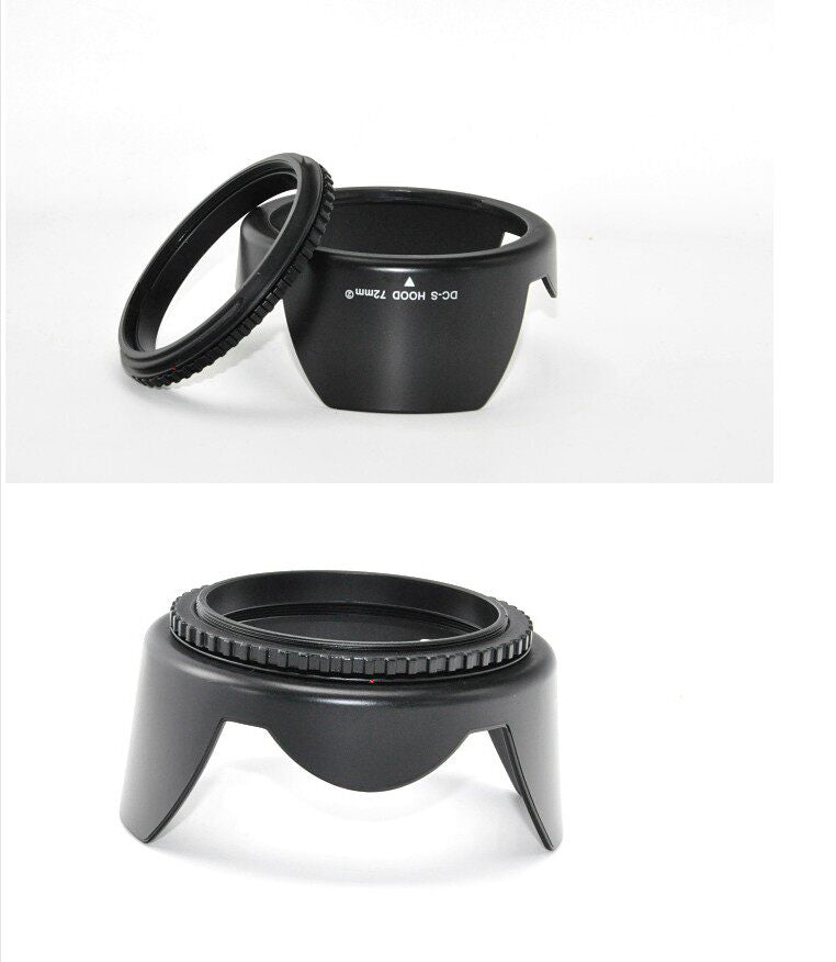 Universal Reversible Lens Hood — Screw - In Petal Design, 49–82mm Filter Thread, Fits Canon Nikon Sony Cameras - HomeDIYer