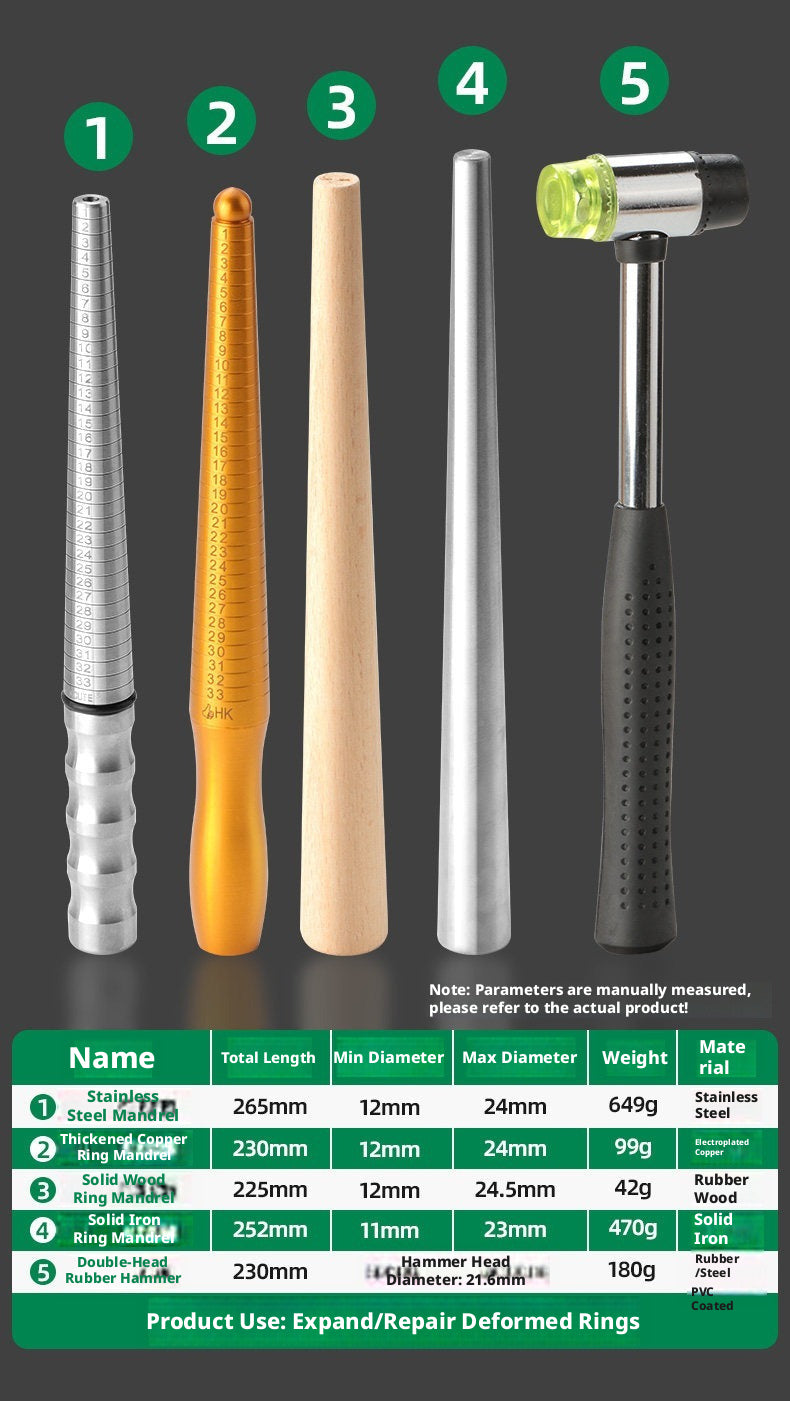 Bracelet & Ring Shaping Kit – Jewelry Repair Tools with Rubber Mallet