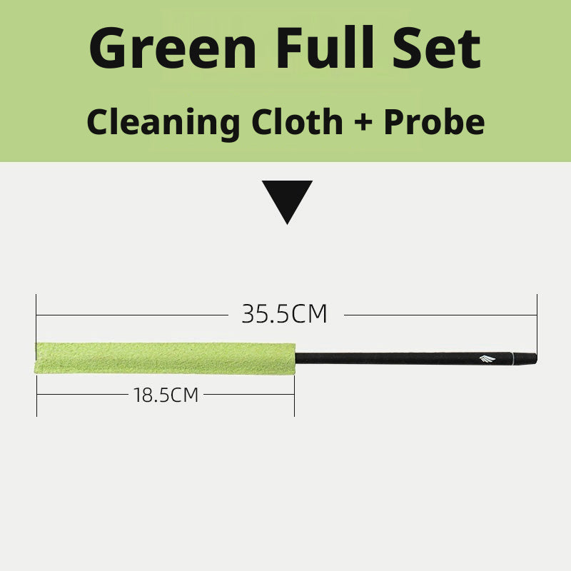 Flute Bore Cleaning Cloth & Silicone Probe Stick – Absorbent, Detachable, Multi‑Color (Green/Pink/Yellow/Blue)
