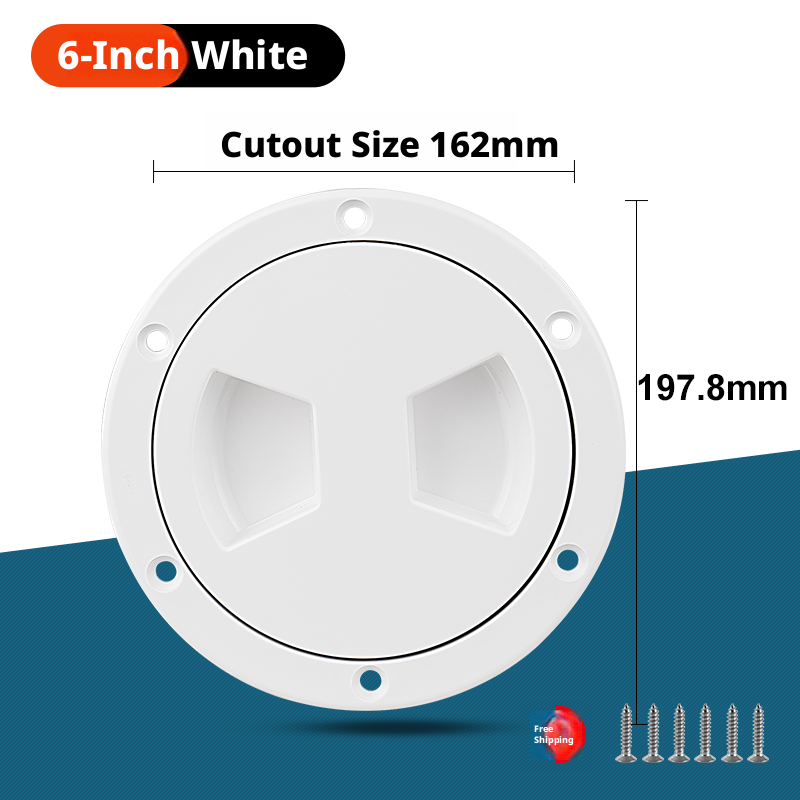 Boat Deck Hatch Cover — Round & Square ABS Inspection Port with Rubber Seal