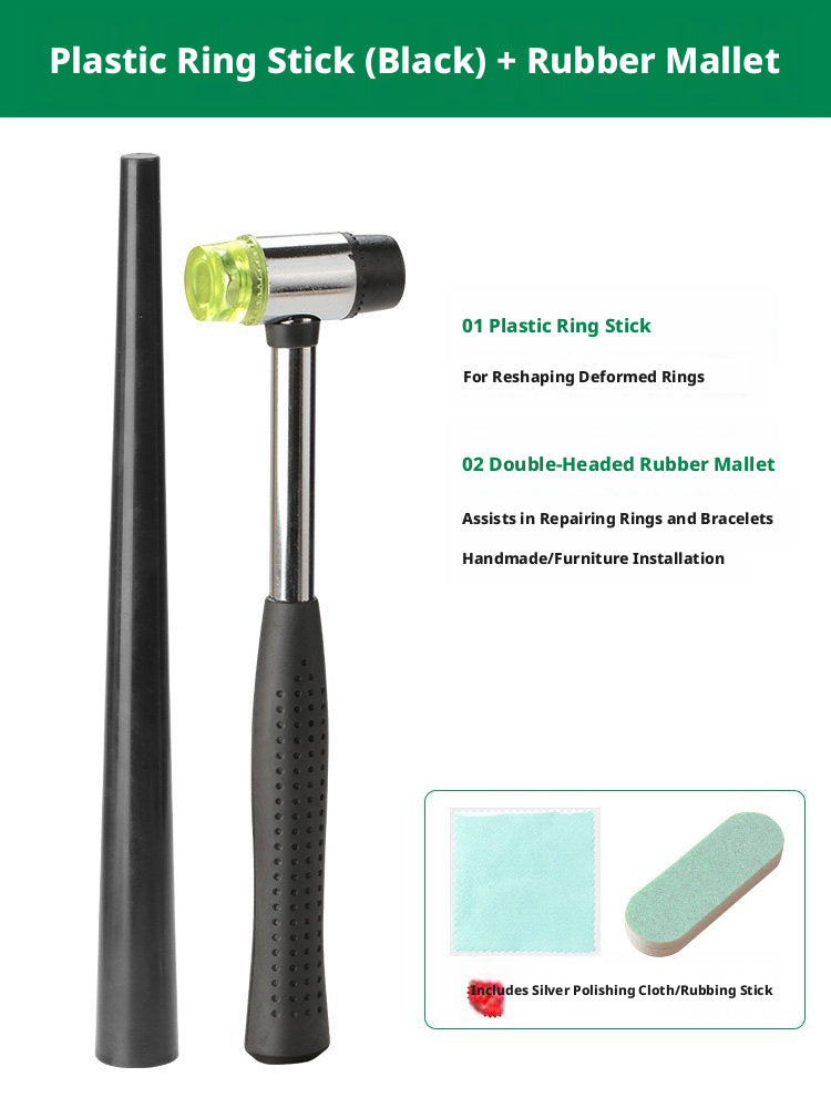 Bracelet & Ring Shaping Kit – Jewelry Repair Tools with Rubber Mallet