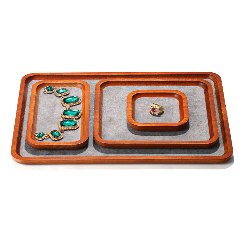 Premium Solid Wood Jewelry Display Trays for Photography & Organizing