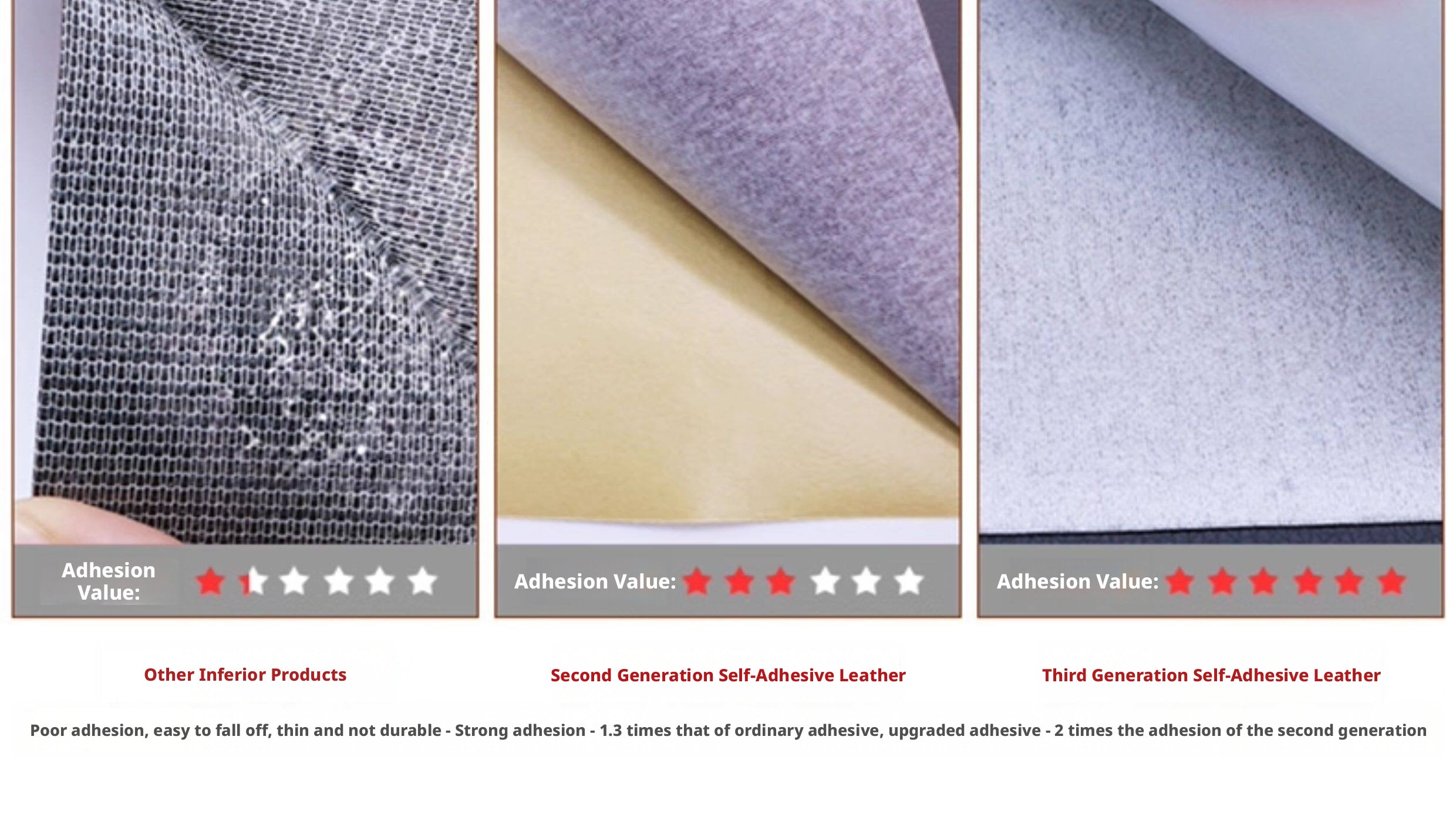 Strong Self-Adhesive Leather Repair Patch – 0.8mm Thick, Cut-to-Size for Sofa, Car Seat & Bag (Multiple Colors)