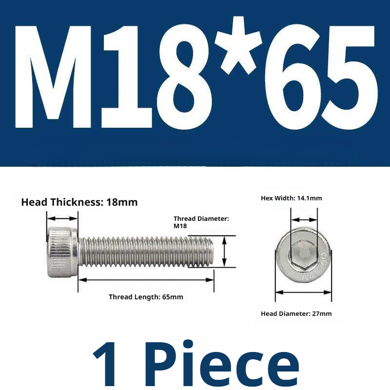 316 Stainless Steel Socket Head Cap Screws – Hex Allen Bolt, M2–M20, GB/T Standard, 4.8 Grade