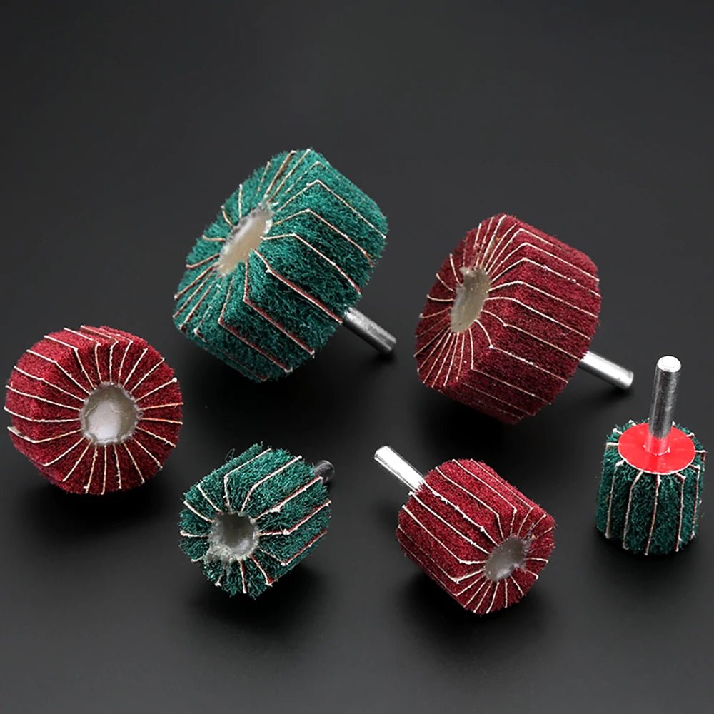 6mm (1/4'') Shank Non - woven Abrasive Buffing Wheel - High Performance Polishing Wheel For Metal, Wood, Plastic - Power Drill - HomeDIYer