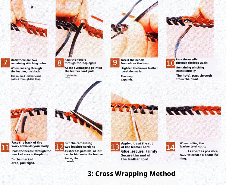 Woven Leather Cord Needle – 56mm Flat Cord Weaving Needle for 3mm Leather Rope (10 Pack)