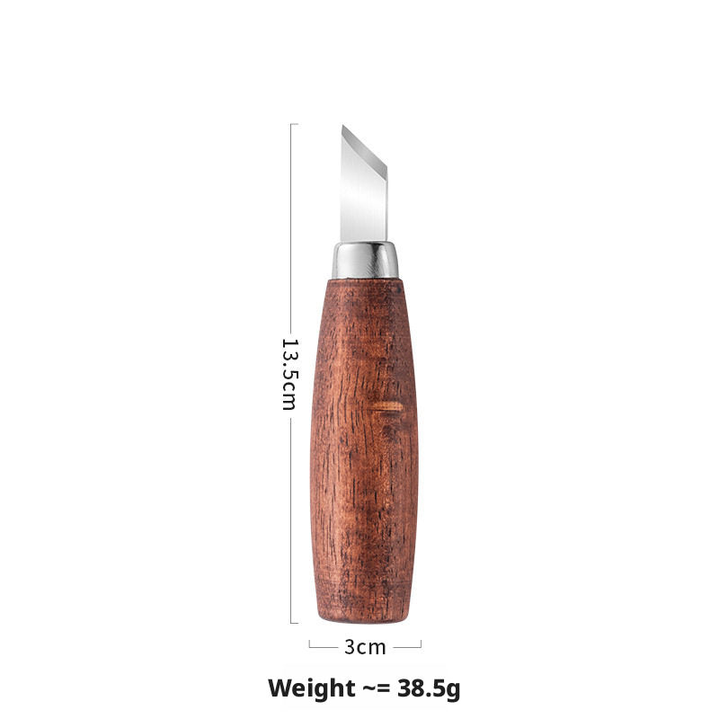 Walnut Wood Carving Knife Set – 5 Blades for Pumpkin, Wood, Wax & Linocut