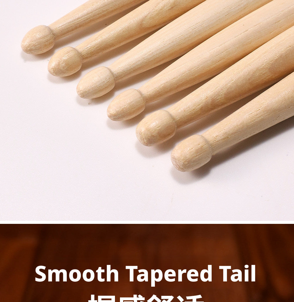 MUSO North American Wood Drumsticks – 7A / 5A / 5B (Hickory/Pecan) with Free Engraving
