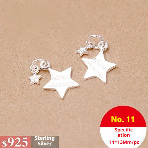 s925 Sterling Silver Pendants & Beads – 40+ Shapes for DIY Red String Bracelets, Crystal Jewelry, Handmade Weaving Accessories