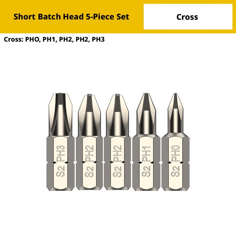 Mankesi S2 Steel Short Magnetic Screwdriver Bit Set – Phillips, Slotted, Hex & Torx Bits for Electric Drills & Hand Tools - HomeDIYer