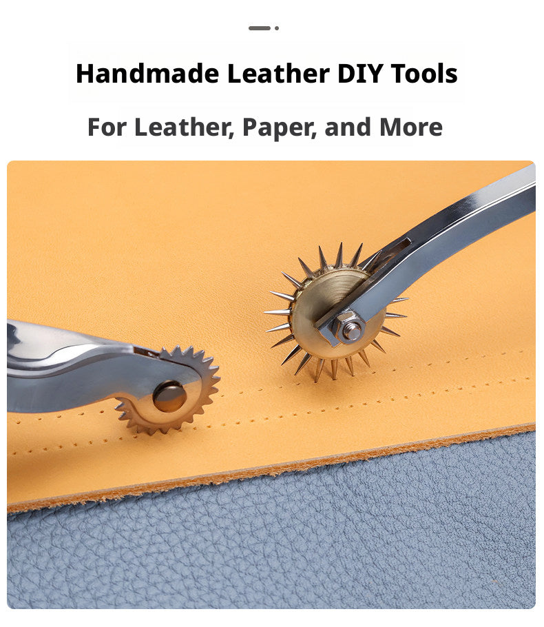Leather Stitching Wheel – 2.5mm / 3.5mm Spacing for Hand Sewing & Saddle Stitch