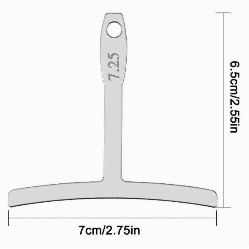 Guitar T-shaped ruler 9-piece set, neck fingerboard fret curvature, string number curvature, guitar spacing measuring ruler