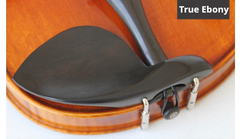 Violin Chin Rest with Screws, Cork & Screwdriver – Ebony / Jujube Wood / Imitation Ebony (4/4, 3/4, 1/2, 1/4, 1/8)
