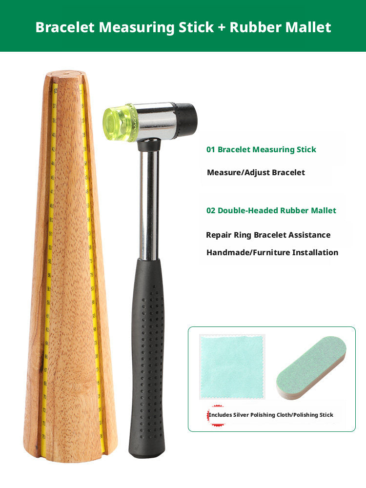 Bracelet & Ring Shaping Kit – Jewelry Repair Tools with Rubber Mallet
