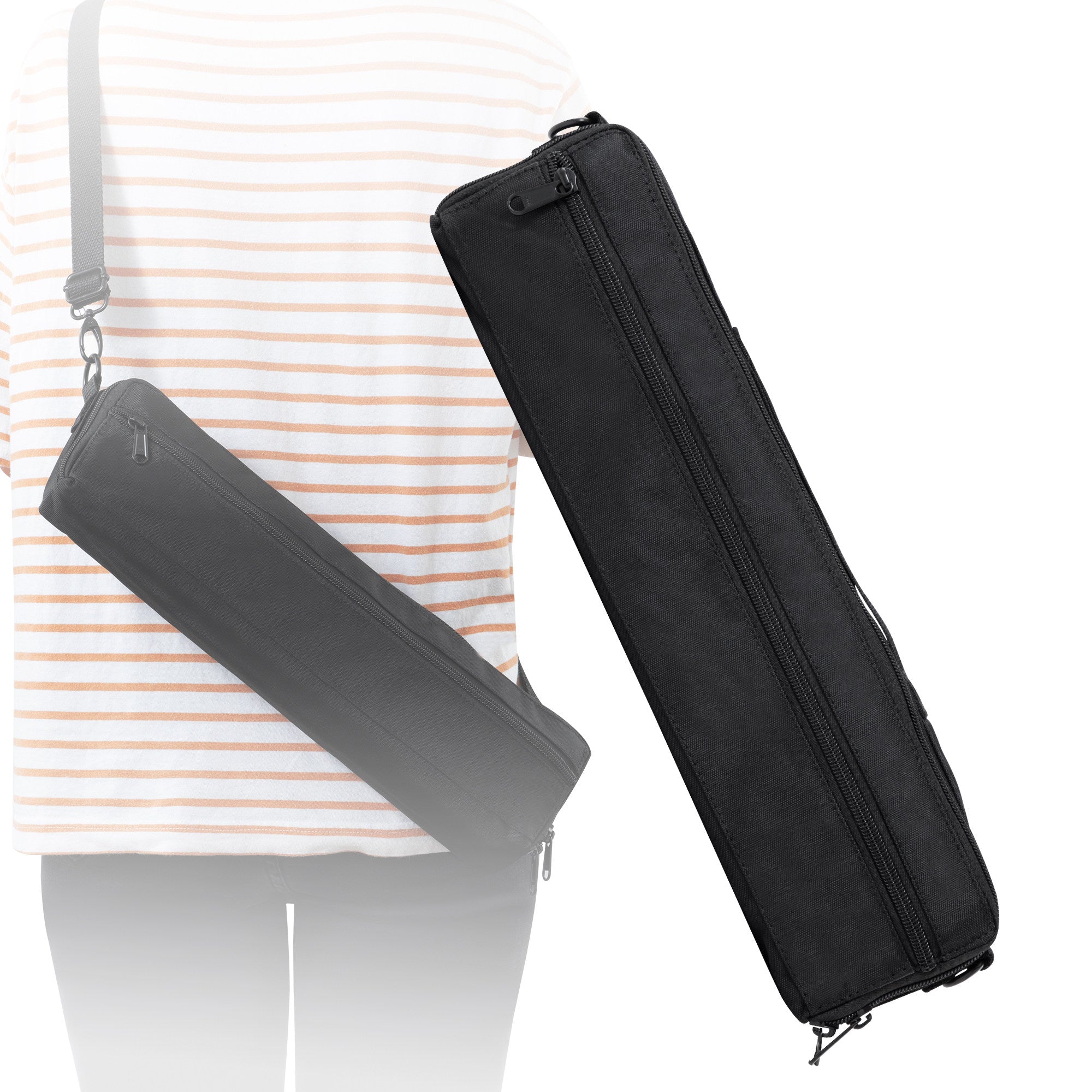 CHANG Flute Case – 16/17 Hole, Piccolo, Head Joint, Leather/Oxford, Backpack Style (Bamboo Weave)