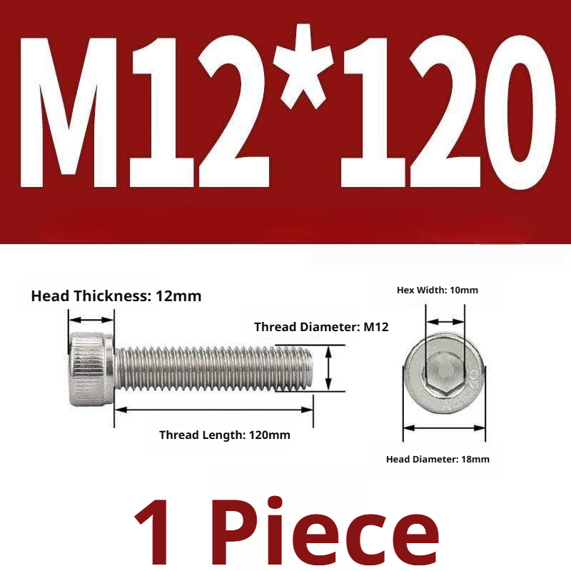 316 Stainless Steel Socket Head Cap Screws – Hex Allen Bolt, M2–M20, GB/T Standard, 4.8 Grade