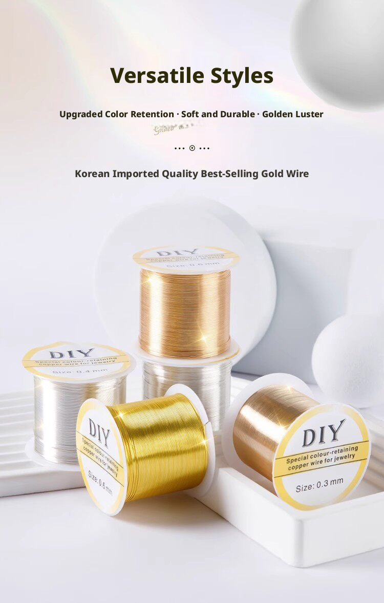 100m Color‑Retaining Copper Wire – DIY Wire Wrapping & Flower Making