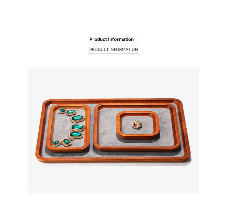 Premium Solid Wood Jewelry Display Trays for Photography & Organizing