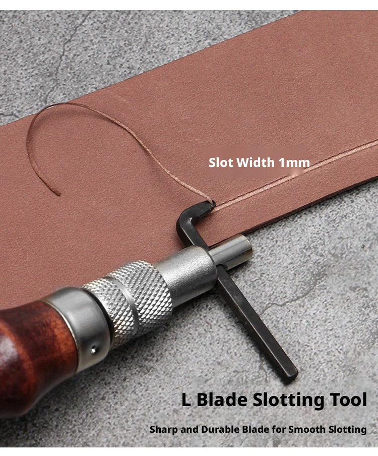 5-in-1 Multi‑Function Leather Grooving Tool – Interchangeable Heads for Grooving, Edge Trimming & Marking