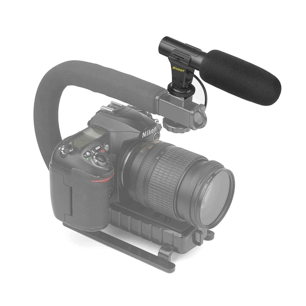 On - Camera Shotgun Microphone with Cold Shoe Mount for DSLR & Mirrorless - HomeDIYer