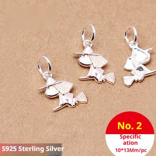 s925 Sterling Silver Pendants & Beads – 40+ Shapes for DIY Red String Bracelets, Crystal Jewelry, Handmade Weaving Accessories