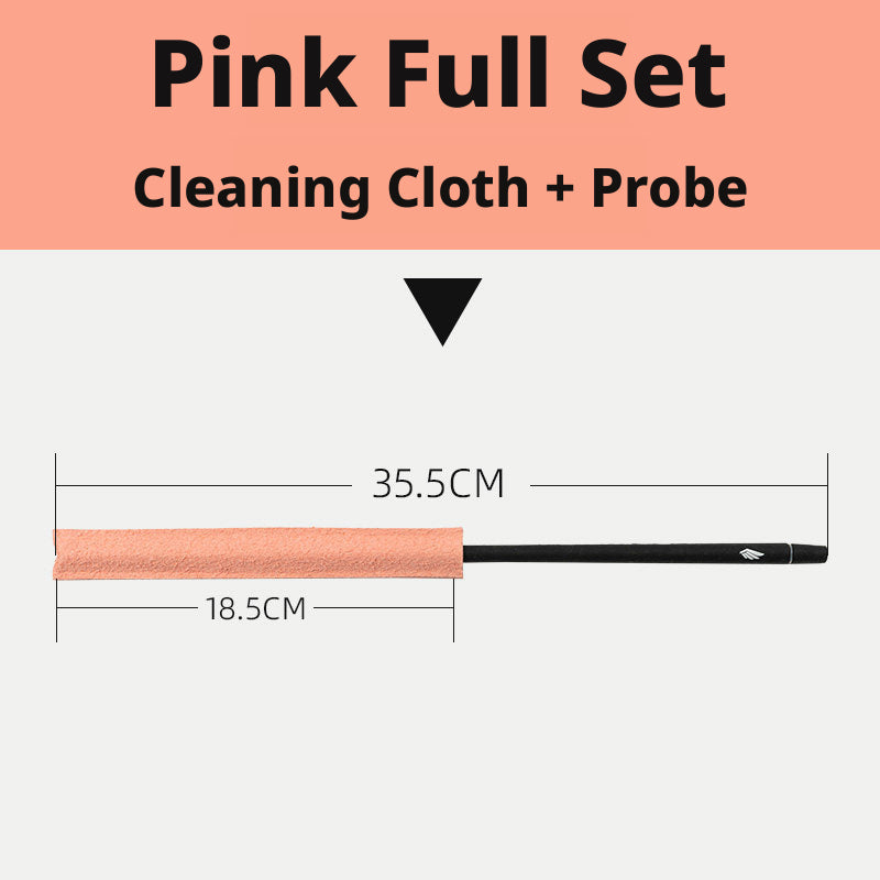 Flute Bore Cleaning Cloth & Silicone Probe Stick – Absorbent, Detachable, Multi‑Color (Green/Pink/Yellow/Blue)