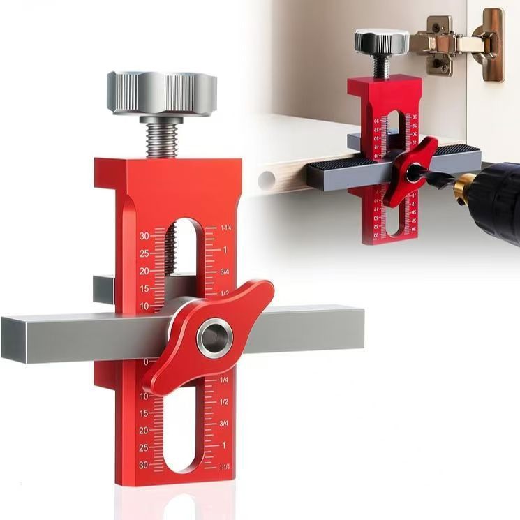 1. Cross-border cabinet door installation aid, aluminum alloy rebound, punched wardrobe door, door leveler, wooden tools