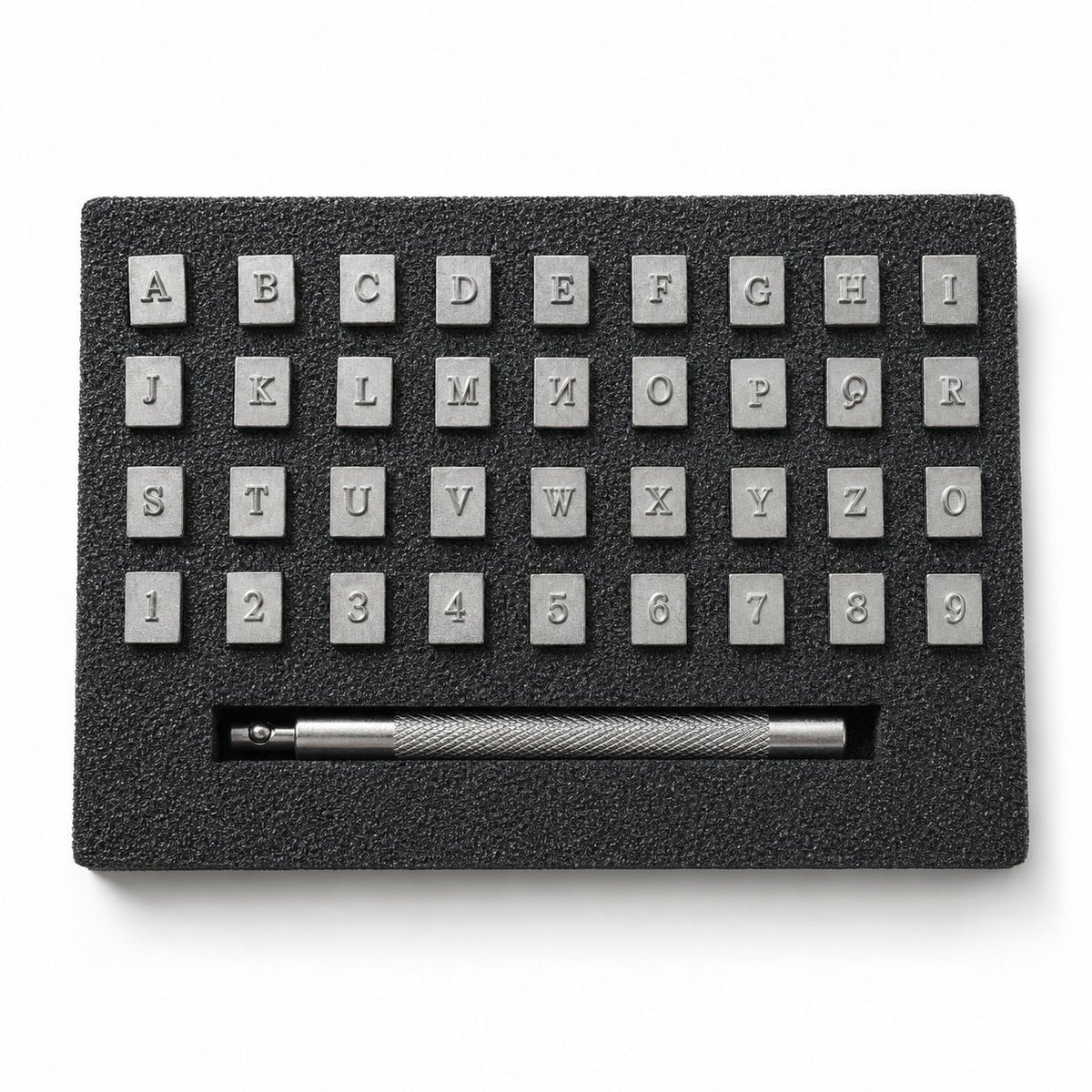 36-Piece Leather Letter & Number Stamp Set – 4mm & 6mm | HomeDIYer