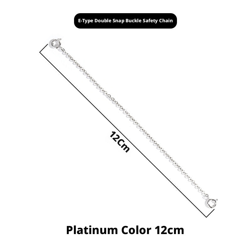S925 Sterling Silver Extension Chain – 3 - 15cm, Double Safety Clasp - HomeDIYer
