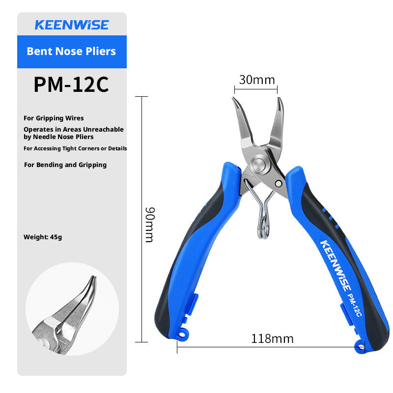 KEENWISE Mini Jewelry Pliers Set – 5 Types, 4"/4.5", Stainless Steel