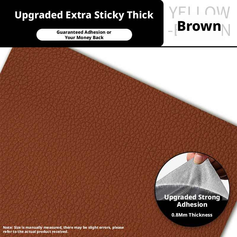 Strong Self-Adhesive Leather Repair Patch – 0.8mm Thick, Cut-to-Size for Sofa, Car Seat & Bag (Multiple Colors)