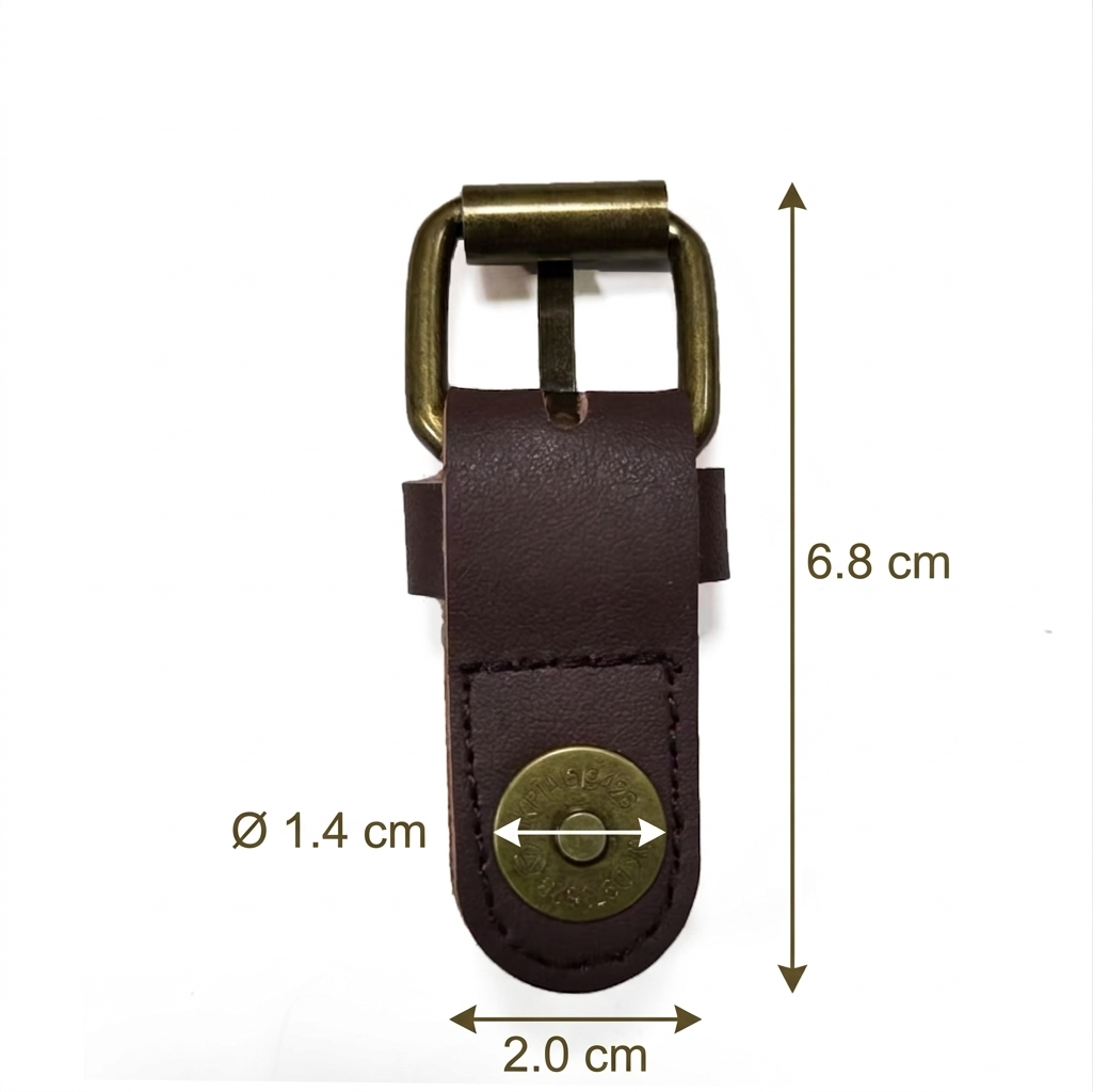 Leather Magnetic Buckle – 1.4cm / 1.8cm for Bags, Backpacks, Straps (Black, White, Brown)