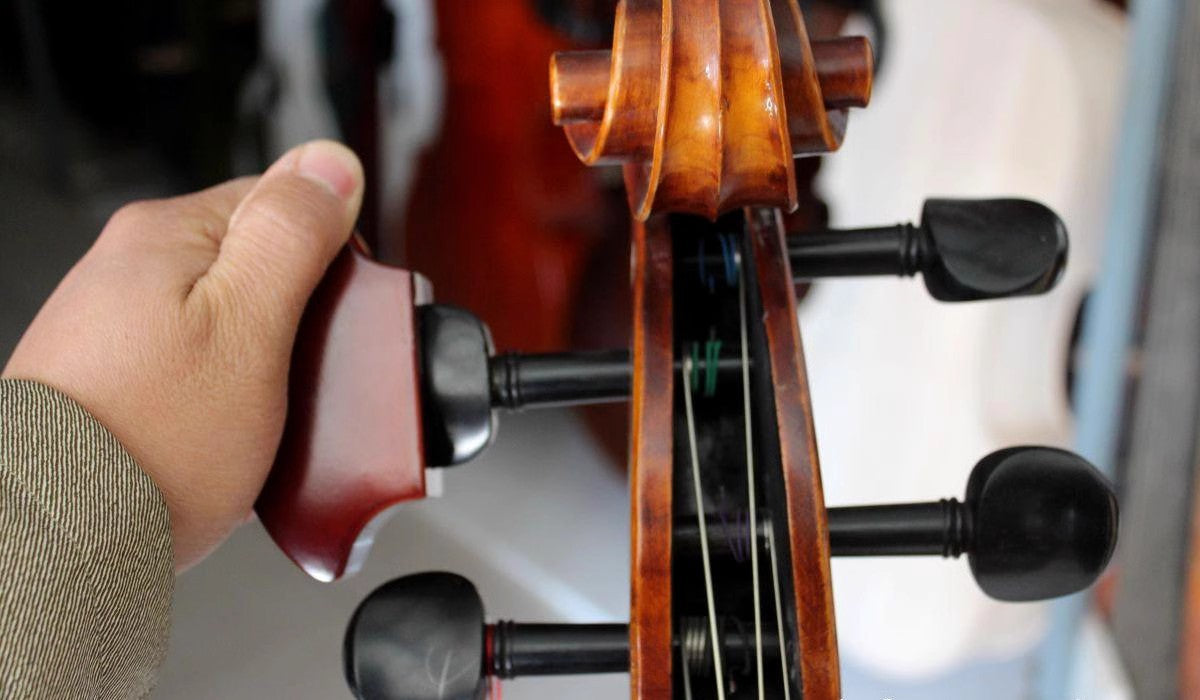 Maple Wood Violin & Cello Peg Winder – String Shaft Tightening Tool for Tuning Pegs