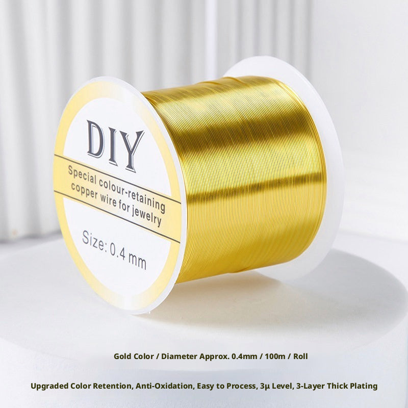 100m Color‑Retaining Copper Wire – DIY Wire Wrapping & Flower Making