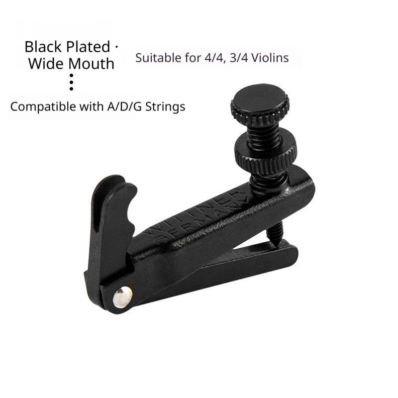 Violin Fine Tuners – 4/4 & 3/4, Wide/Narrow Mouth, Black or Gold (Single or Set of 4)