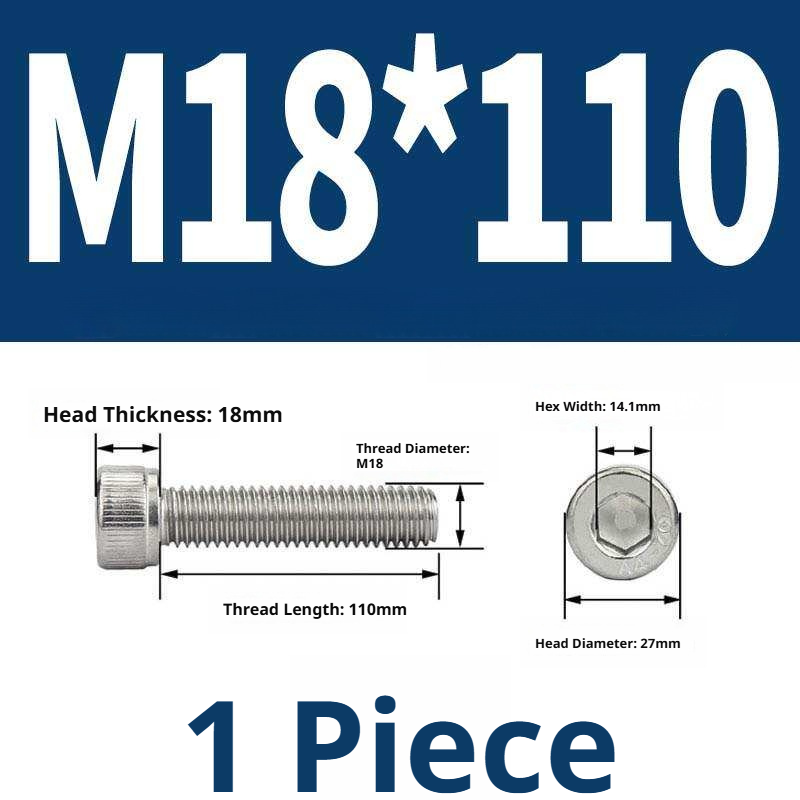 316 Stainless Steel Socket Head Cap Screws – Hex Allen Bolt, M2–M20, GB/T Standard, 4.8 Grade