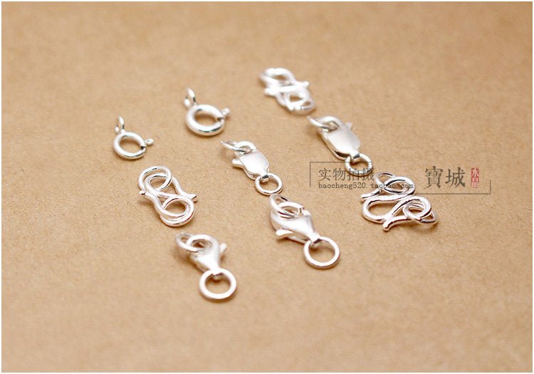 s925 Sterling Silver Clasps – Spring Ring, Lobster, Question Hook, S & W Clasps for DIY Bracelets, Necklaces, Jewelry Making (Multiple Sizes) - HomeDIYer