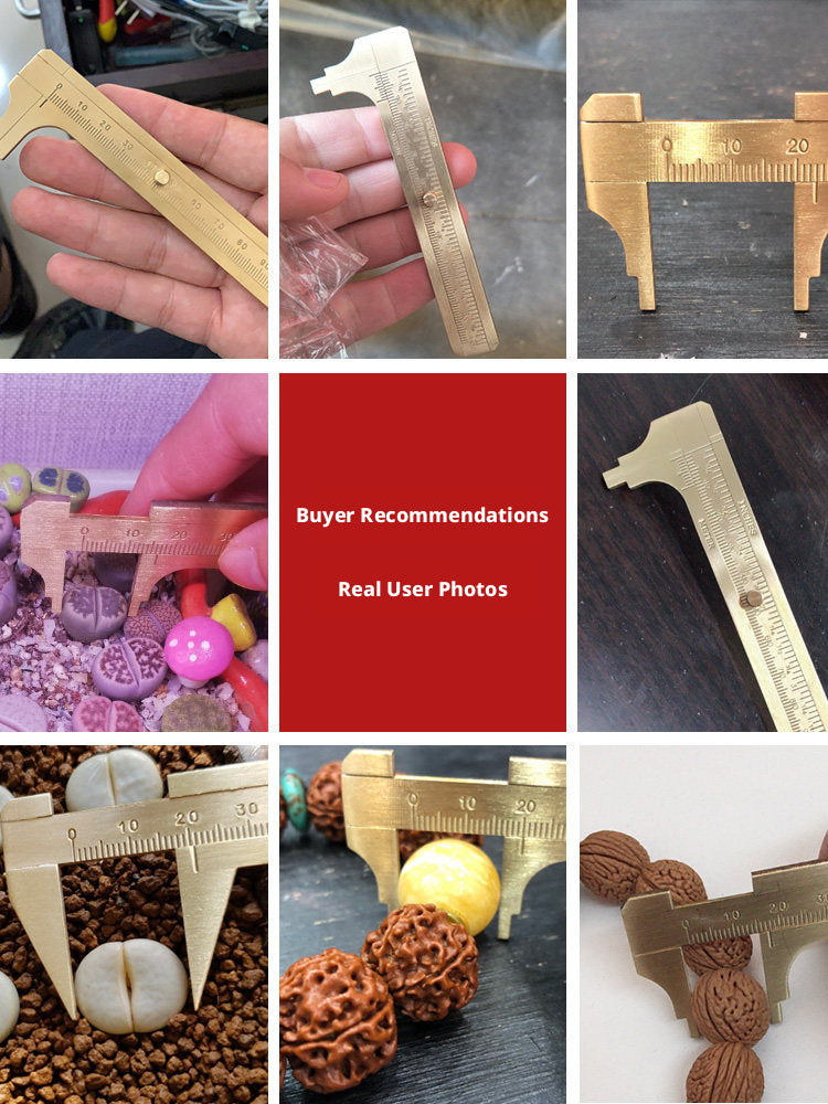 Solid Brass Mini Caliper Set – 0.1mm Accuracy, Jewelry & DIY Measurement