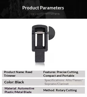 Reed Trimmer & Sander for Saxophone, Clarinet & Whistle – Precision Metal Cutter for Soprano, Alto, Tenor