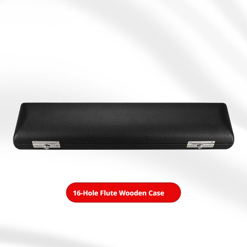 MEIDASI Flute Case & Bag – 16/17‑Hole Wooden Box (Round/Square) + Leather + Canvas Bag
