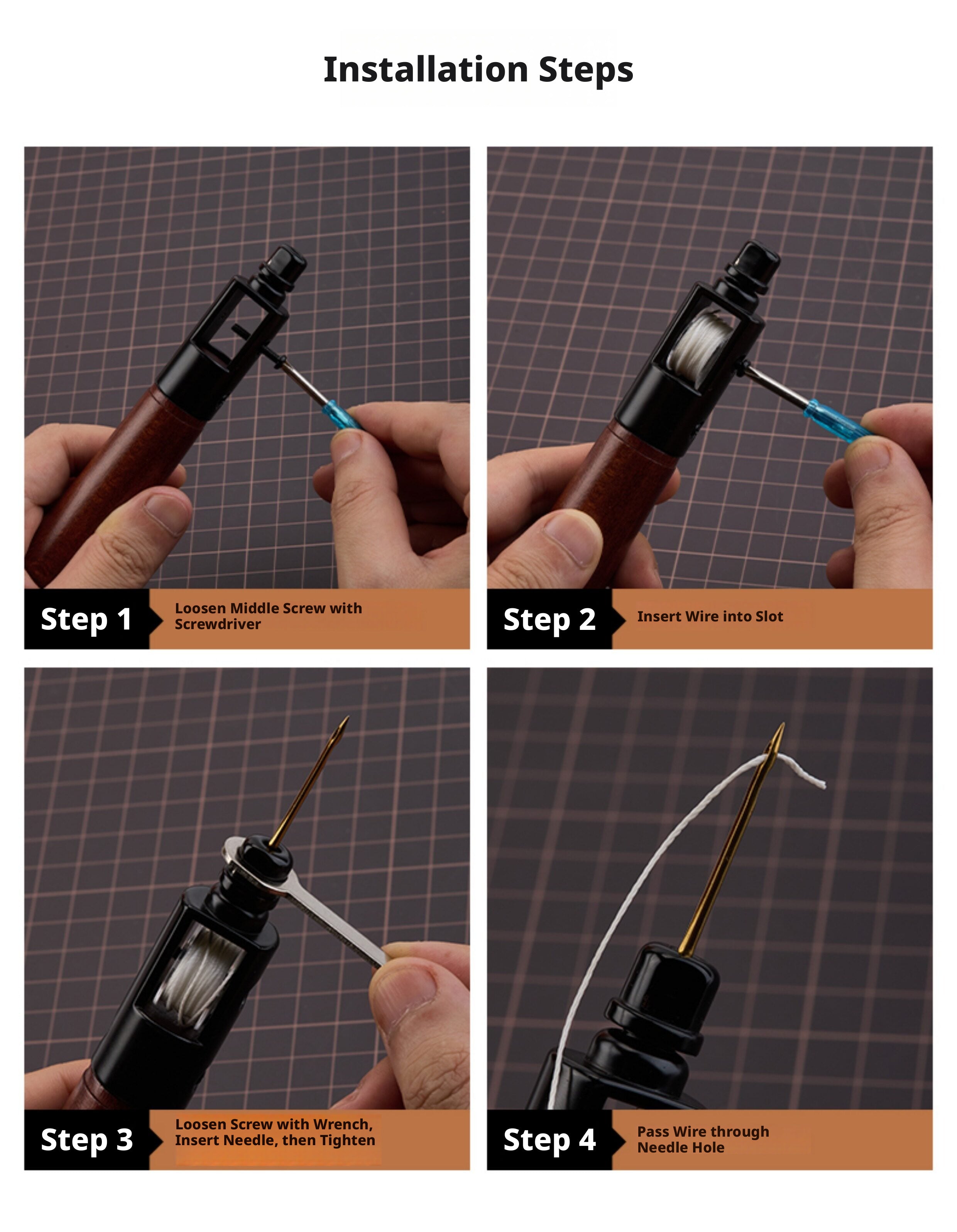 Leather Hand Sewing Tool – Hand Stitcher for Bags, Belts, Saddles (Lock Stitch) with 25 Color Waxed Thread