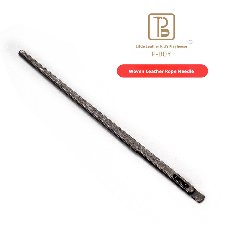 Woven Leather Cord Needle – 56mm Flat Cord Weaving Needle for 3mm Leather Rope (10 Pack)