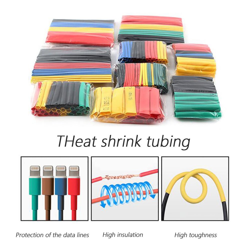 Insulated Heat Shrinkable Tubing Data Cable Home Sleeve 164PCS Colorful Protection Repair Electrician Wire Thermoplastic Tubing - HomeDIYer