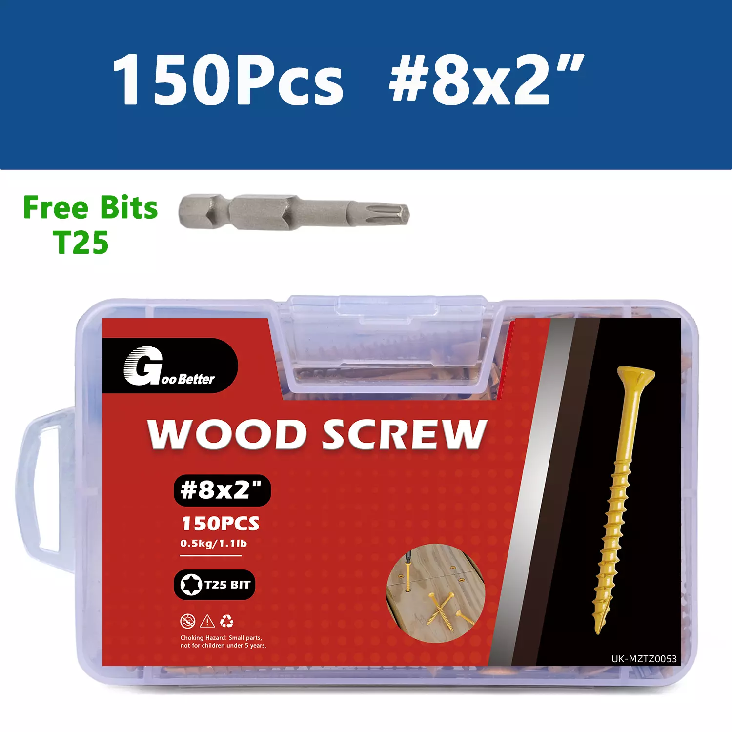 20-1000Pcs Deck Screws T25 Torx Self Tapping Wood Screws Exterior Deck Screws