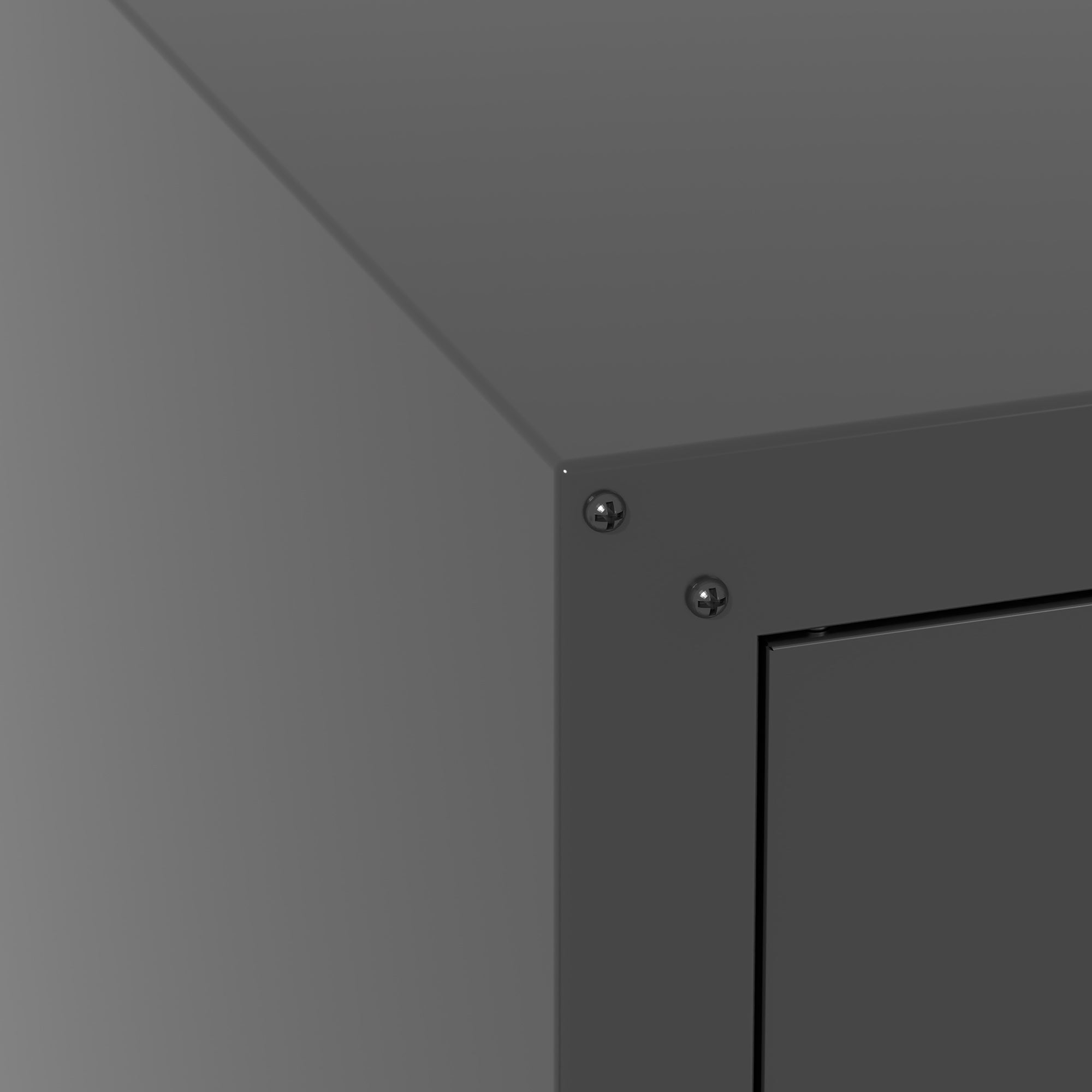 Metal Wall-Mounted Tool Storage Cabinet – Locking Door & Open Drawer for Garage, Warehouse, Office