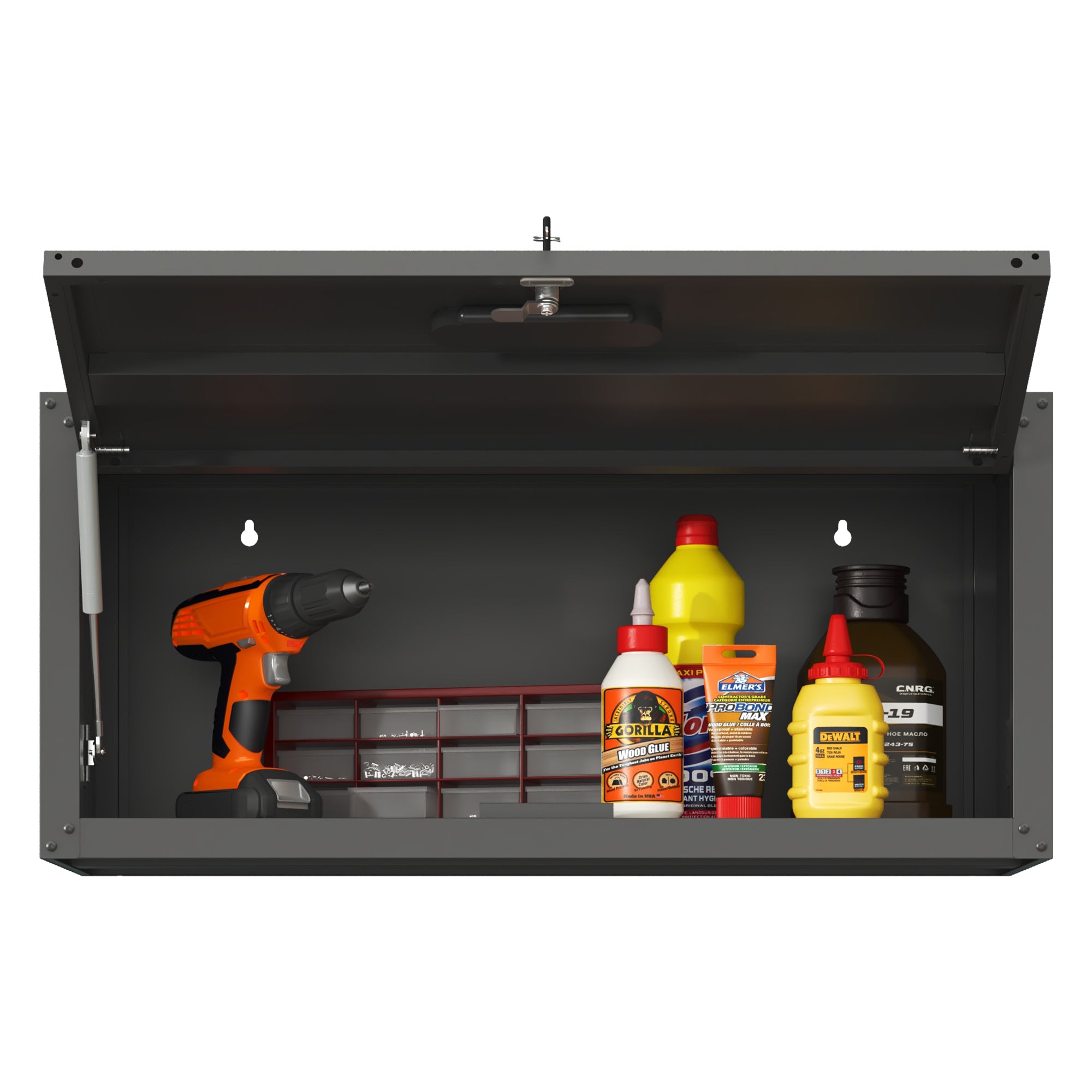 Heavy Duty Wall Mounted Tool Storage Cabinet – Steel Metal Garage Cabinet for Workshop, Assembly Required