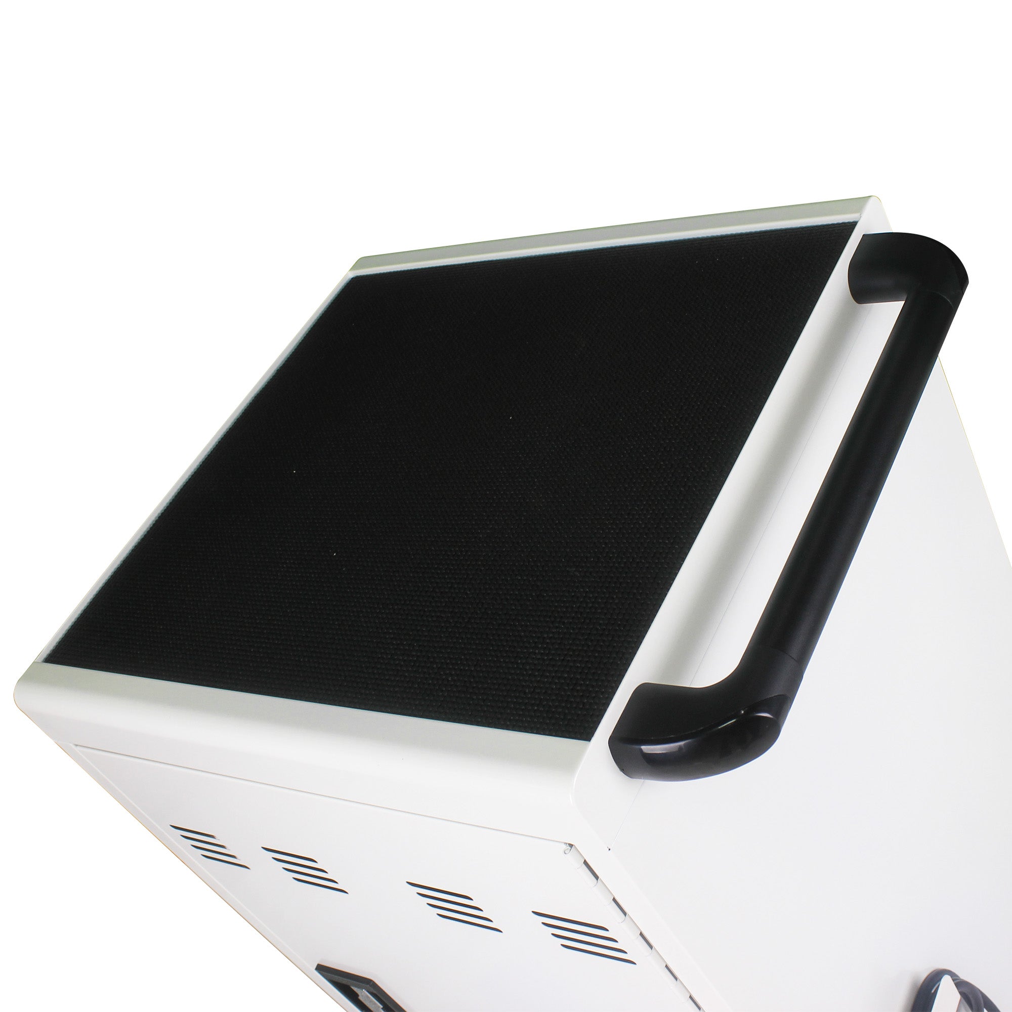 30+2Bay Mobile School Charging Cart Station for Chromebook, Tablet and Laptop Computer with Power Strip Included, Assembly Required-WHITE